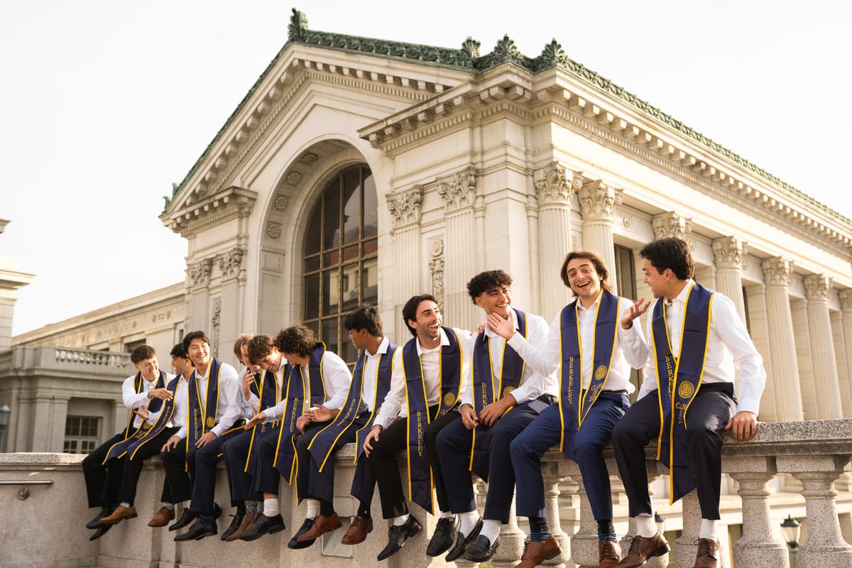 Graduate in cap and gown close-up